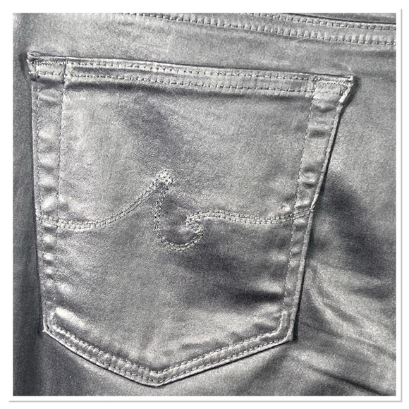 AG Adriano Goldschmied The Legging Ankle Super Skinny Ankle Sz 27R Leather Look - Picture 5 of 10